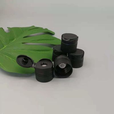 Dessus Flip Cap de Matt Black Plastic Screw Disc 24/410 valve 9.5mm de silicone