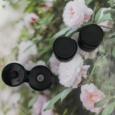 Dessus Flip Cap de Matt Black Plastic Screw Disc 24/410 valve 9.5mm de silicone