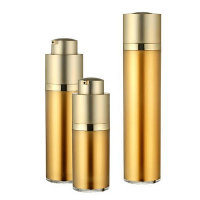 La pompe privée d'air de l'or 30ml 15ml met le double mur en bouteille de déclencheur plaquant pour des cosmétiques