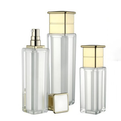 Preuve cosmétique de fuite de la place 80ml 120ml de bouteille de pompe de lotion de Pearl White avec le chapeau