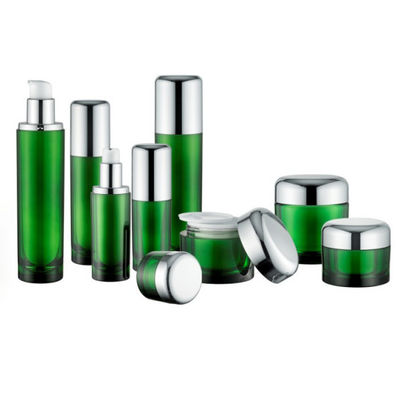 Acrylique vide de luxe des conteneurs 50ml 120ml de bouteille cosmétique ronde de pompe