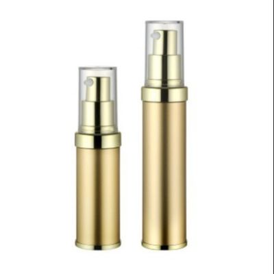 impression offset rechargeable de la pompe 20ml de bouteille de preuve UV à mur unique privée d'air d'or
