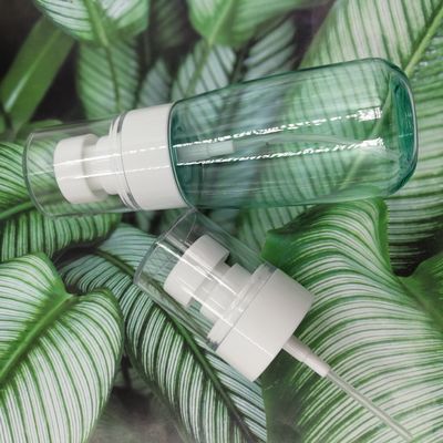 Le soin personnel 60ml bleu transparent Petg mettent le pulvérisateur en bouteille ultra fin