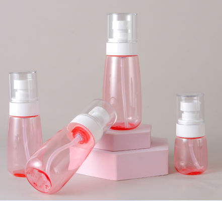 toucher doux facial blanc de emballage simple de pulvérisateur fin de rose transparent de bouteille de pompe de 100ml Petg