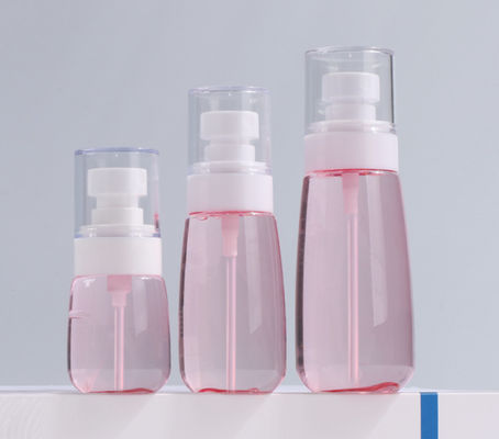 toucher doux facial blanc de emballage simple de pulvérisateur fin de rose transparent de bouteille de pompe de 100ml Petg