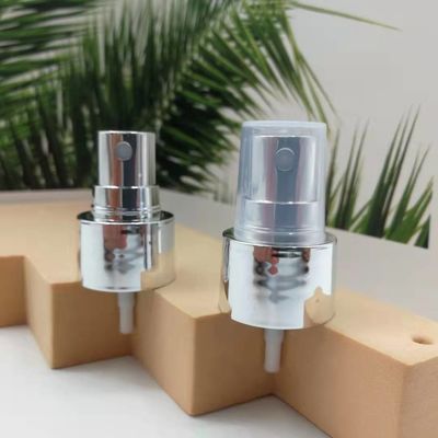 Pompe fine 24/410 de pulvérisateur de brume de fermeture argentée brillante d'électrodéposition pour le parfum