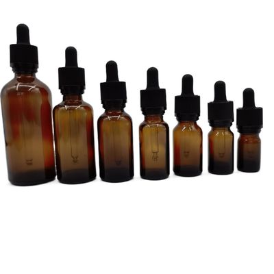 fermeture de rochet de 100ml Amber Glass Cosmetic Bottles Dropper protéger des enfants