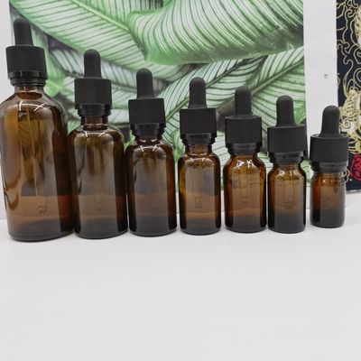 fermeture de rochet de 100ml Amber Glass Cosmetic Bottles Dropper protéger des enfants