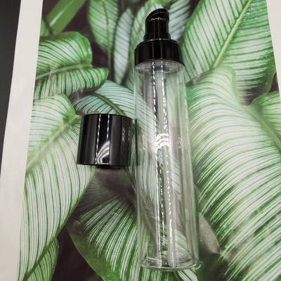 Type mince clair bouteille de pompe de Petg de lotion de 80ml pour le soin personnel