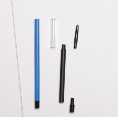 Solide mince escamotable de couleur de noir de corps de crayon de sourcil de tête ronde