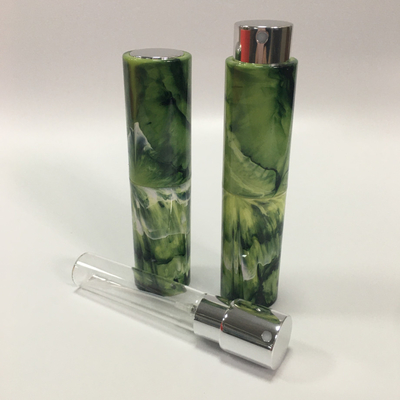 Couleur adaptée aux besoins du client par bouteille de parfum rechargeable de modèle de marbre d'injection plastique 8ml