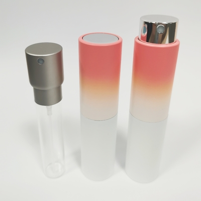 Bouteille de jet de recharge de couleur de gradient de coquille en aluminium de 8ML avec la bouteille intérieure en verre