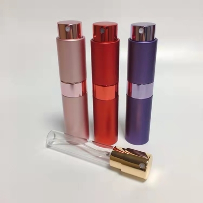 bouteille écologique en aluminium + en verre de 8ml de recharge de parfum