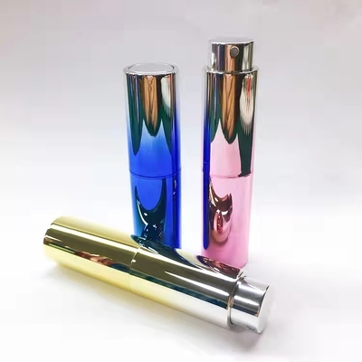 Bouteille remplaçable de parfum de bouteille adaptée aux besoins du client par couleur UV de jet de parfum de couleur d'or du gradient 10ML