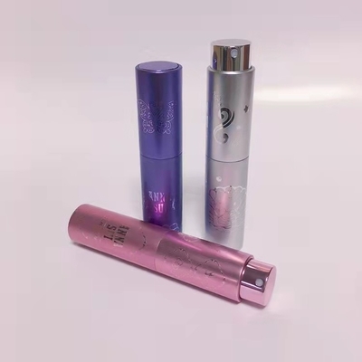 Bouteille en verre remplaçable de luxe de relief de la conception 10ml 8ml de bouteille de jet de parfum d'aluminium