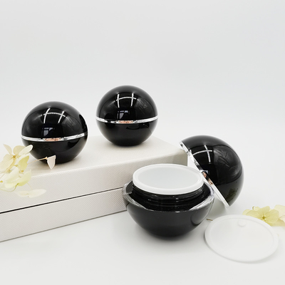 Forme cosmétique acrylique de boule de pot du conteneur 15g 30g 50g de crème de visage d'emballage de soins de la peau
